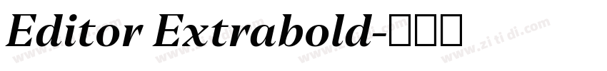 Editor Extrabold字体转换